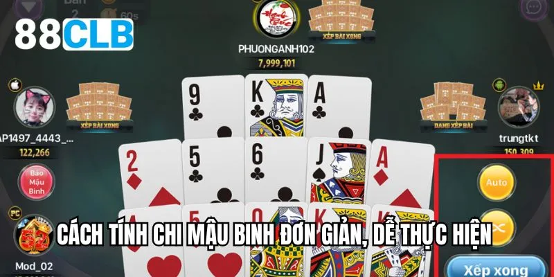 Cách tính chi mậu binh đơn giản, dễ thực hiện