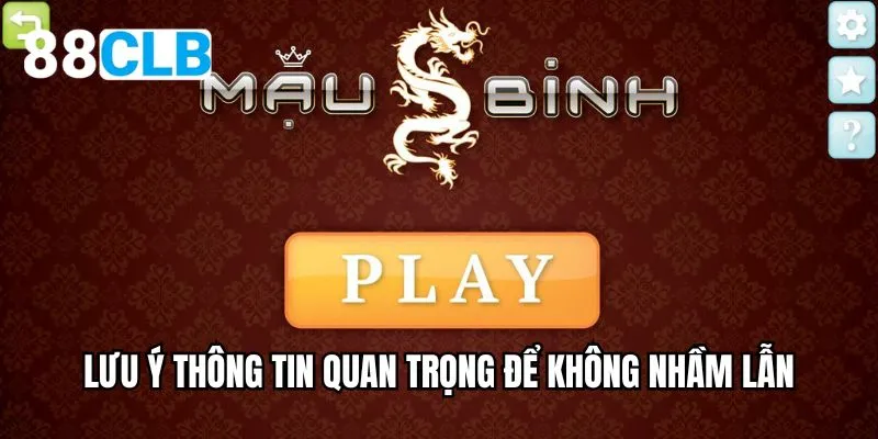 Lưu ý thông tin quan trọng để không nhầm lẫn