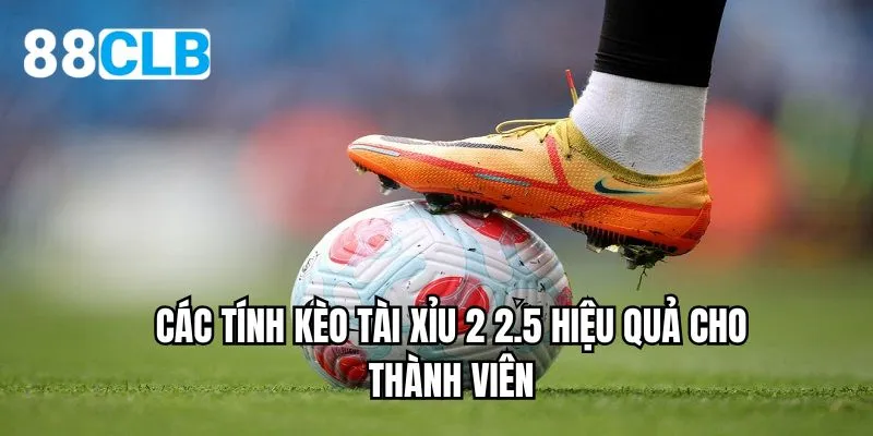 Các tính kèo tài xỉu 2 2.5 hiệu quả dành cho thành viên
