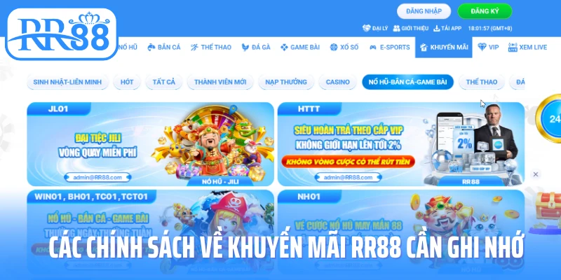 Các chính sách về khuyến mãi RR88 cần ghi nhớ
